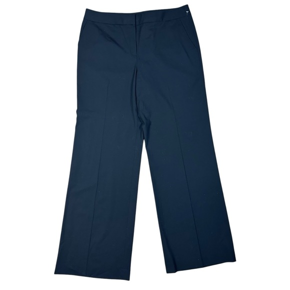 Lafayette 148 New York Black Wool Blend Wide Leg Pants Capsule Wardrobe - Picture 2 of 13